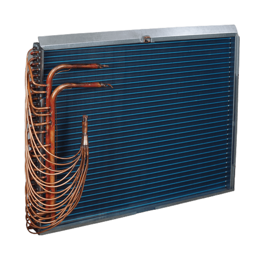 Air cooled finned condenser - front view